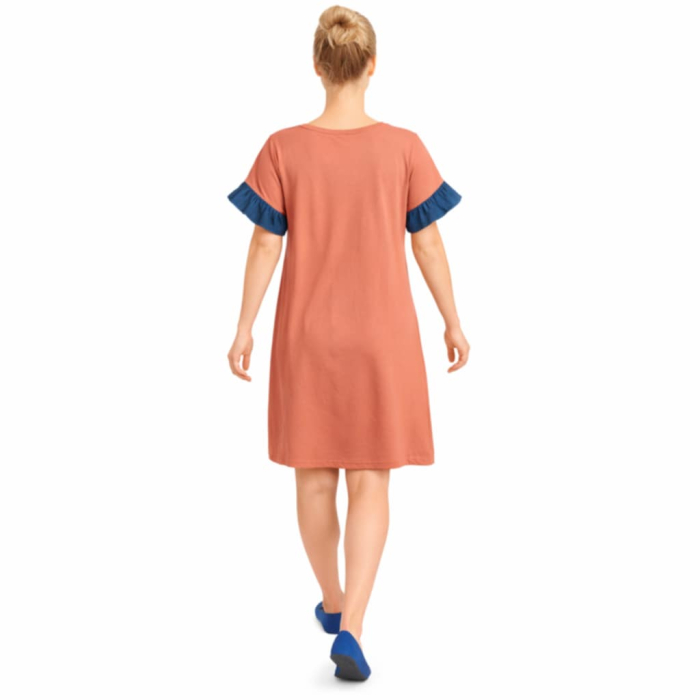 rochie din bumbac cu imprimeu fata [2]