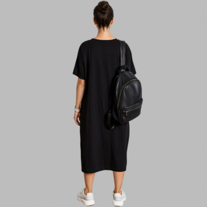 Rochie din Bumbac cu Insertii Colorate si Snur Tip Desigual [2]