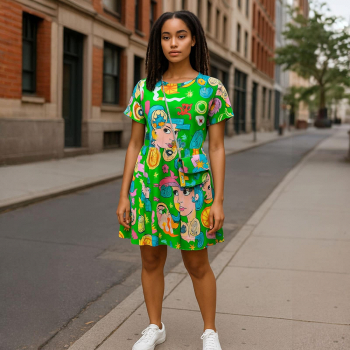Rochie de Vara Scurta din Bumbac [1]