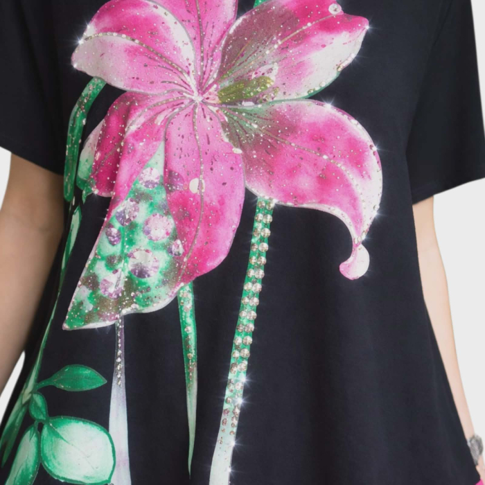 Rochie din Bumbac pentru Vara cu Imprimeu si Strasuri [2]