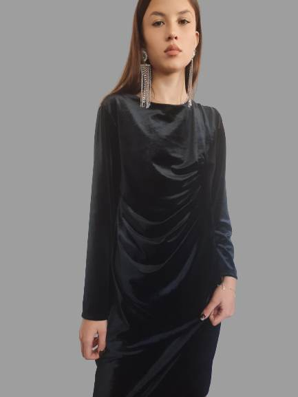 rochie din catifea de ocazie [2]