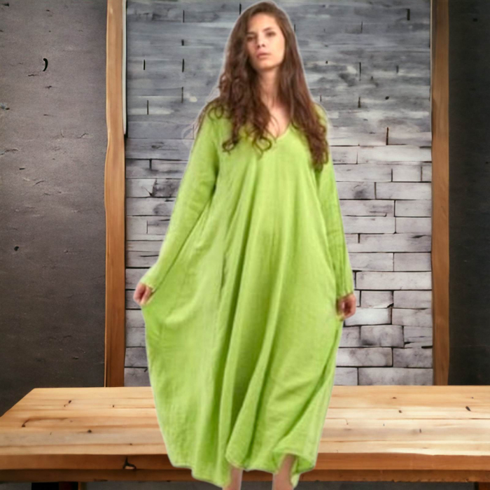 rochie din in croi larg [2]