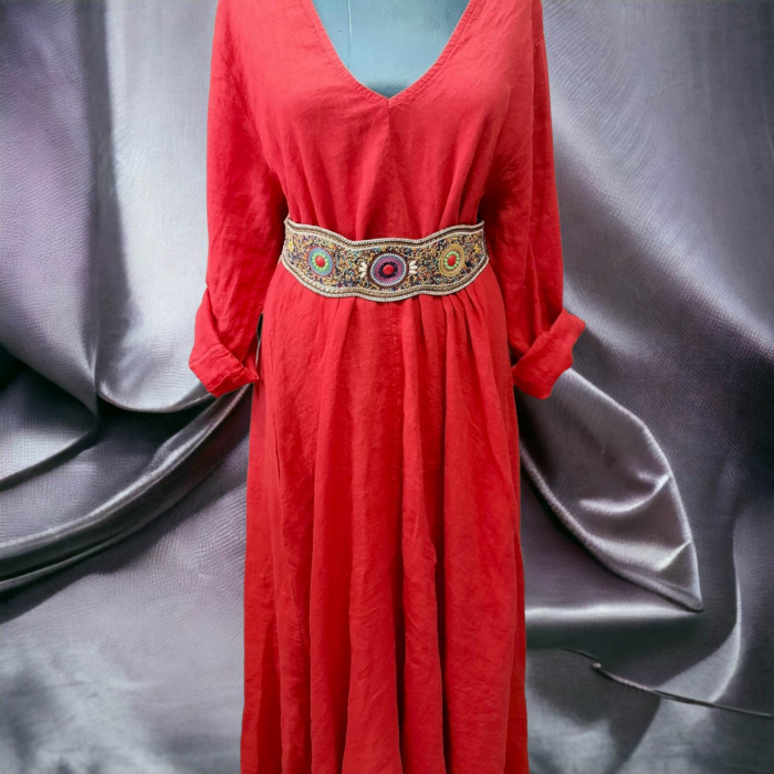 rochie din in croi larg [4]