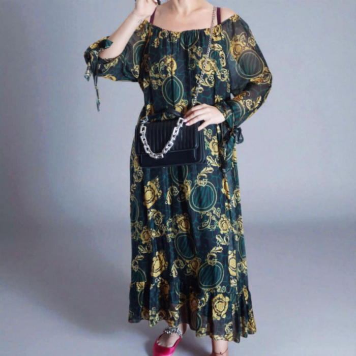 Rochie eleganta lunga din matase [3]