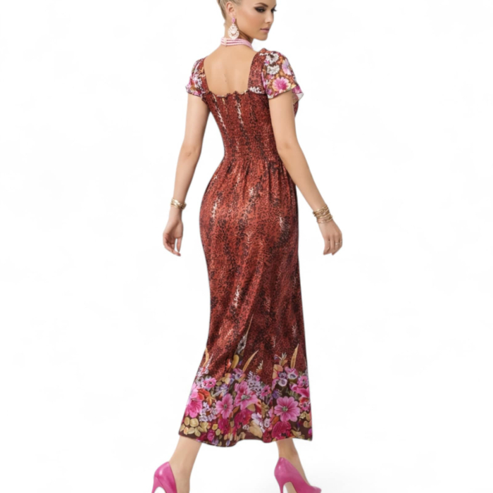 Rochie Lunga din Lycra cu Placa Elastica la Bust [2]