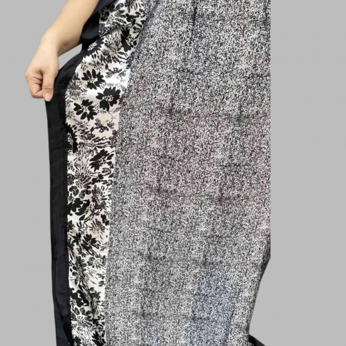 Rochie Lunga Vaporoasa din Satin cu Decolteu Barcuta [2]