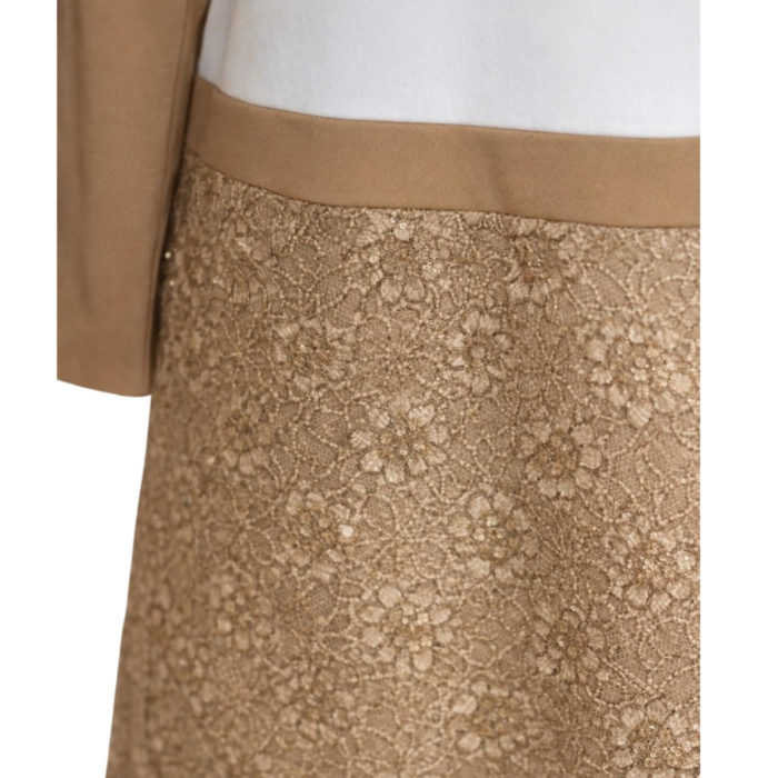 Rochie office cu maneca lunga cu fir lame [4]