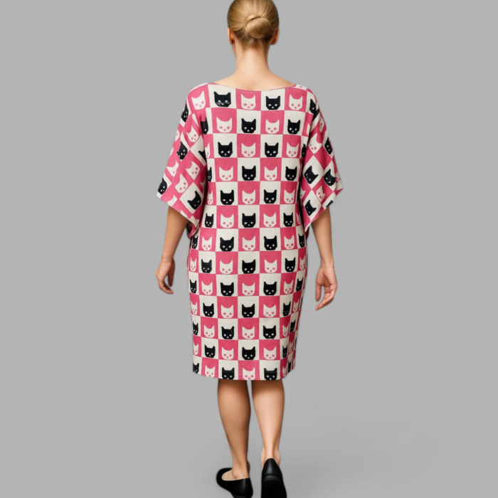 rochie cu desene pisici tip fluture [2]