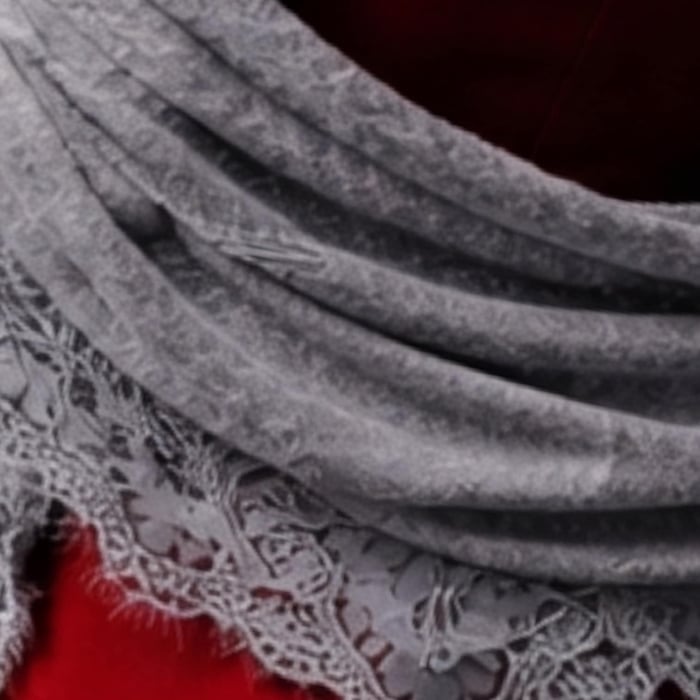 Sal elegant generos pentru sezon rece cu dantela pe margini [4]