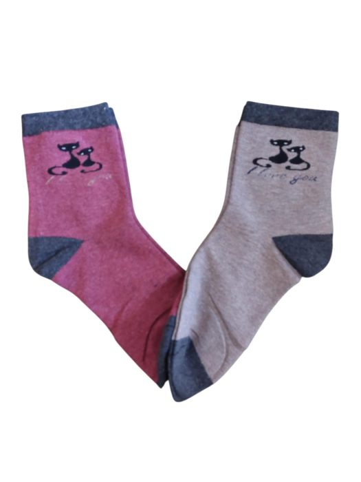 Sosete din bumbac cu desene pisici [2]