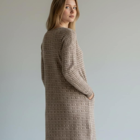 Rochie casual in nuanta de roz prafuit cu buzunare [1]