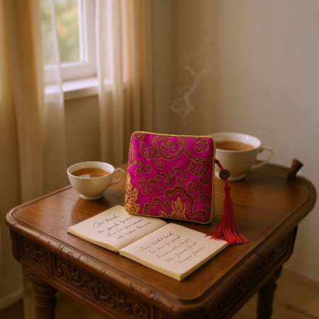 Portofel tip punguta eleganta brodata din matase chinezeasca [1]