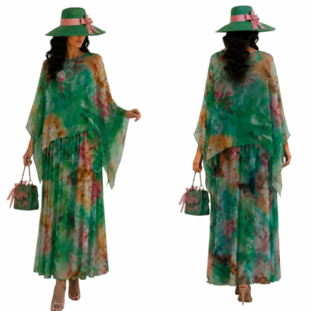 Rochie din matase cu bluza  tip matase  detasabila [3]