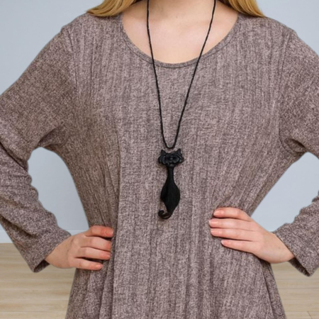 Rochie plisata asimetrica croi larg roz prafuit [1]