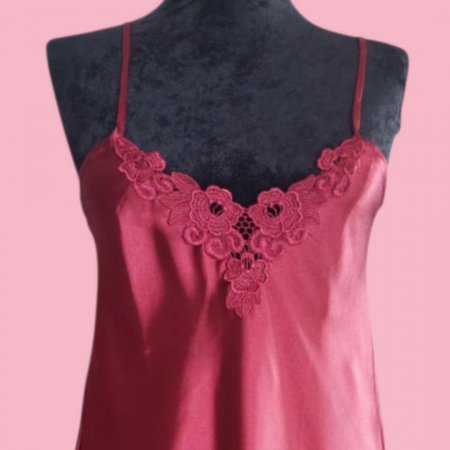 Furou din Satin Visiniu cu Broderie [2]