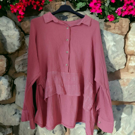 Bluza bumbac - bluza din bumbac asimetrica cu fir lame
