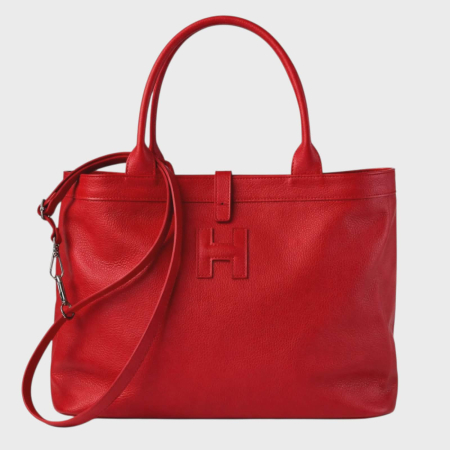 Geanta eleganta  mare din piele naturala rosie [1]