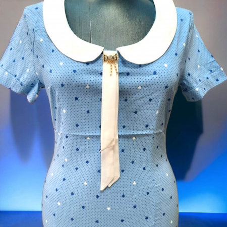Bluze voal/ poliester - bluza de vara cu decolteu rotund