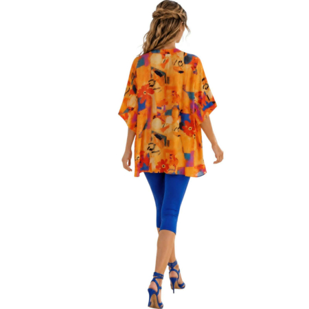 Bluza de vara tip tunica cu imprimeu colorat [2]