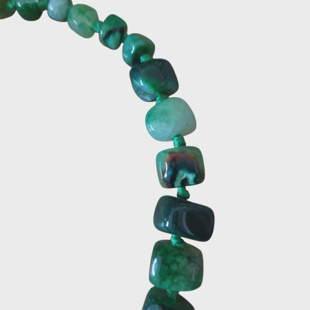 Colier din pietre semipretioase  agate verzi cu pietre neregulate si forme organice [2]