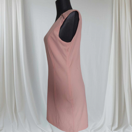 Promotii sezon cald - rochie-office-roz-pal-cu-fermoar-pe-umeri