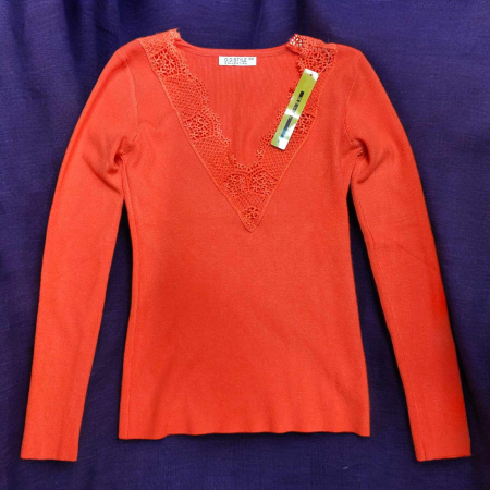 Bluza pentru Primavara cu Dantela la Decolteu [1]