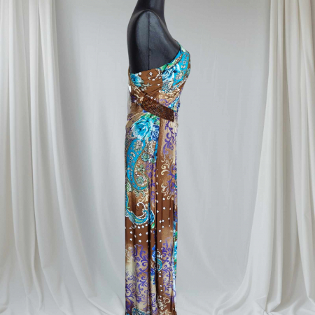 rochie-de-vara-lunga-din-lycra-cu-banda-paiete-in-talie [2]