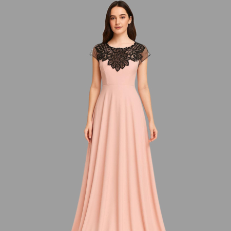 Guler elegant negru  detasabil din dantela si voal [1]