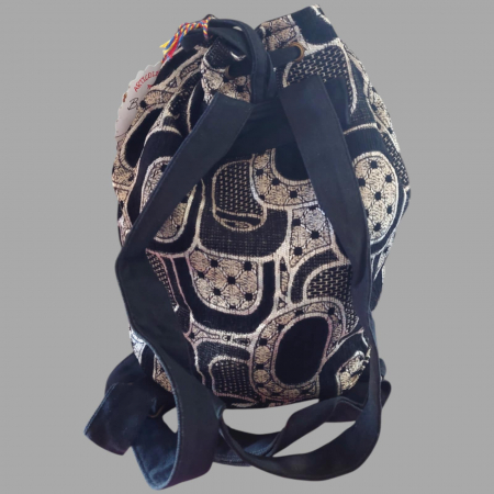 Rucsac Tip Saculet din Material Textil cu Pietre Margele si Paiete [1]
