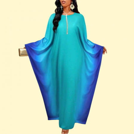 Rochie Lunga Tip Poncho in Degrade [2]