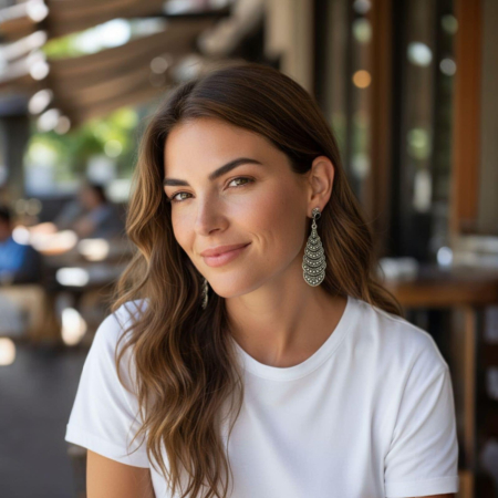 Cercei clips - Cercei clips statement din metal inoxidabil cu aspect vintage