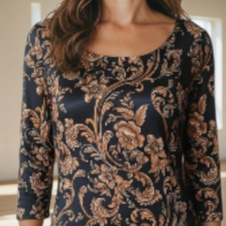 Rochie eleganta pe fond negru cu imprimeu flori maronii [1]