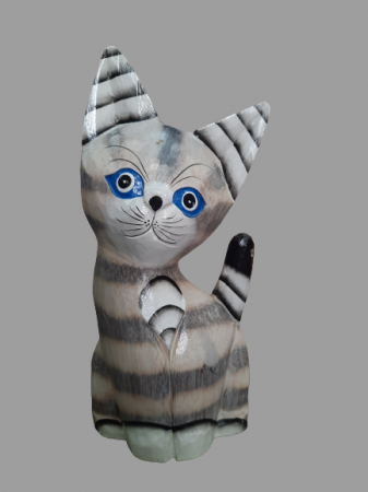 Statueta pisica ochi albastri [0]