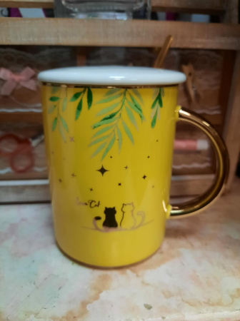 Cana ceramica cu desen pisica [1]