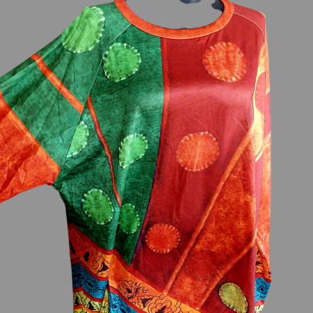 Bluza Dama cu imprimeu Artistic si Maneca Lunga [3]