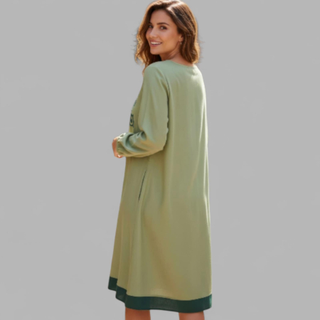 Rochie din bumbac vernil cu aplicatii la bust [1]