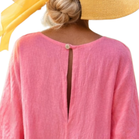 Salopeta croi larg din in cu decolteu in V cu maneci [2]