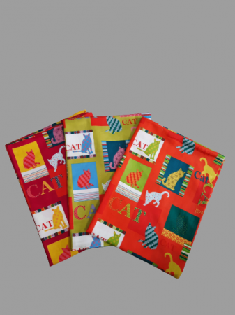 Decoratiuni pentru casa - Fata de masa din bumbac cu imprimeu pisici