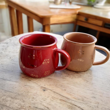 Cani/Seturi - Cana din ceramica cu imprimeu desene pisici