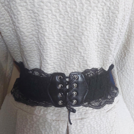Accesorii - Curea pentru femei tip brau elastic cu margele colorate si inchidere capse Magazin Chestii