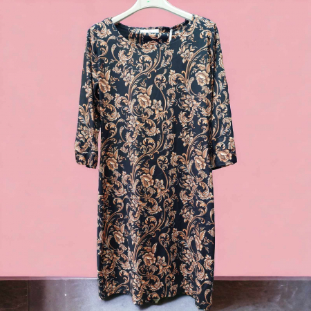 Rochii lycra & poliester & voal - rochie-croi-drept-cu-imprimeu-floral