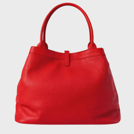 Geanta eleganta  mare din piele naturala rosie [2]