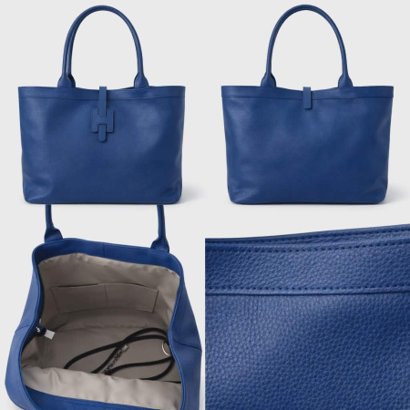 Geanta eleganta  mare din piele naturala albastra [1]