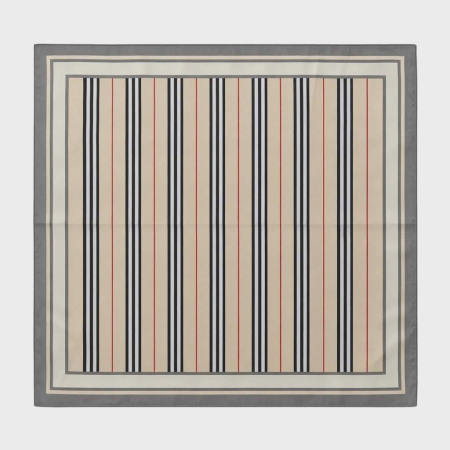 Esarfa eleganta  din satin in forma de patrat cu model in dungi [1]