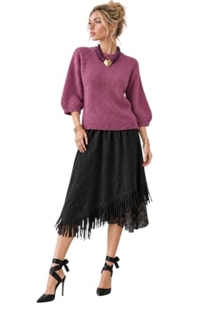 Pulovere - Bluza tip pulover pentru sezonul rece si decolteu rotund
