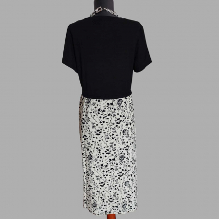 rochie de vara din bumbac si vascoza cu imprimeu floral [1]