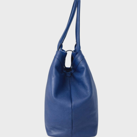 Geanta eleganta  mare din piele naturala albastra [3]