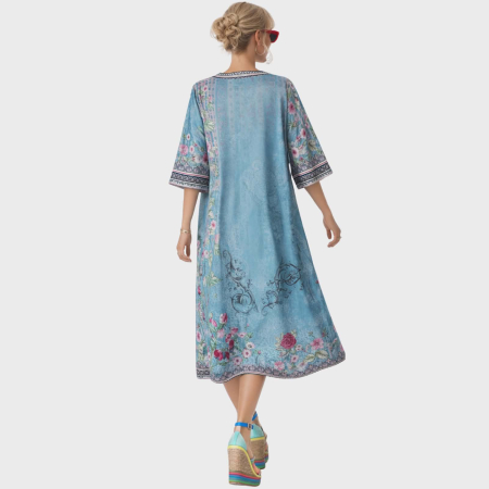 Rochie croi larg cu imprimeu floral si decolteu anchior [1]