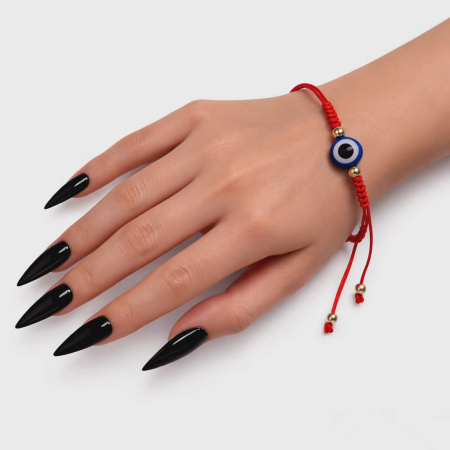 Bijuterii - Bratara protectoare cu ochi turcesc reglabila din snur rosu