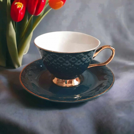 Cani/Seturi - cescuta si farfurioara eleganta pentru ceai cafea